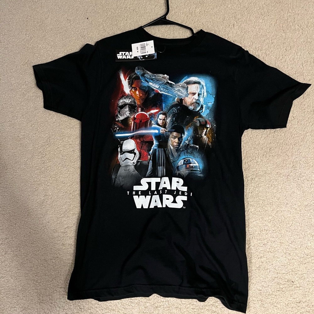 Star Wars Black Short Sleeve Tee with Character Collage